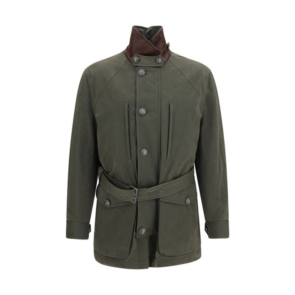 Brunello Cucinelli Men Belted Waterproof Jacket